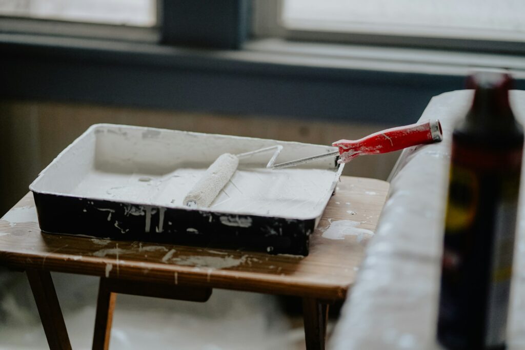 Painting the walls in a home